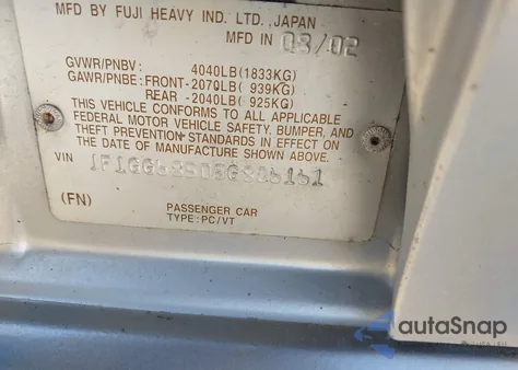 2003 Subaru Impreza Outback Sport из США, поврежденный, VIN JF1GG68503G806161